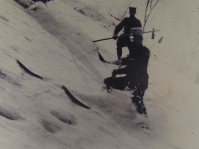 小黒山でのスキー訓練風景