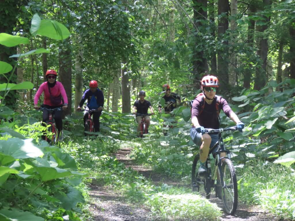 写真：マウンテンバイクを楽しむ様子