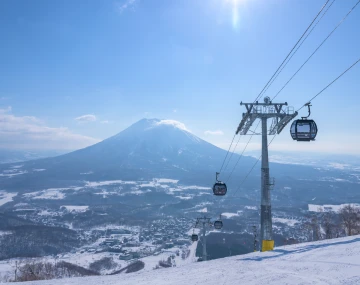 羊蹄山とゴンドラ