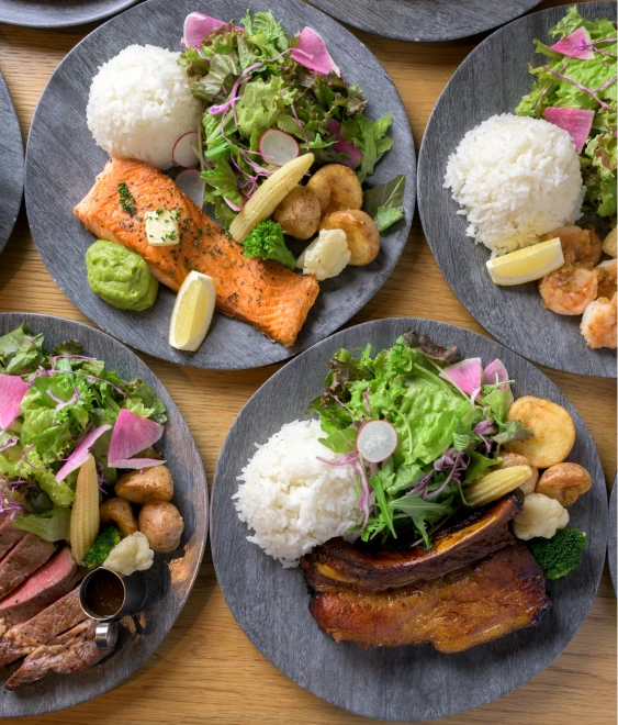 地元食材を使ったプレート料理